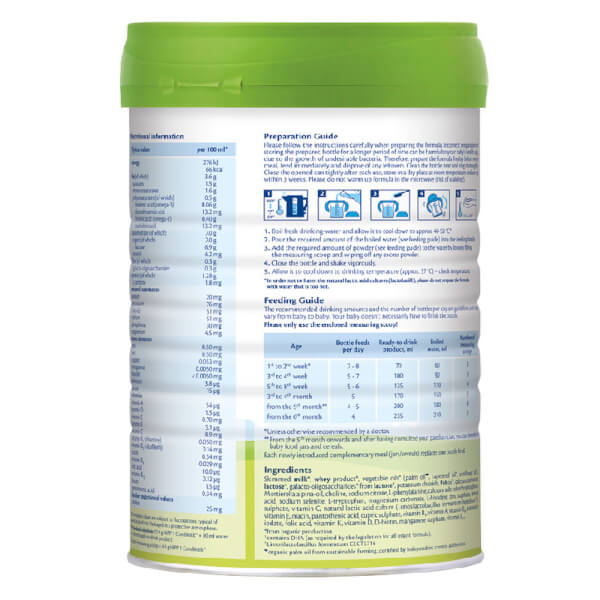 Sữa HiPP Organic Combiotic số 1 800g (0-6 tháng tuổi)