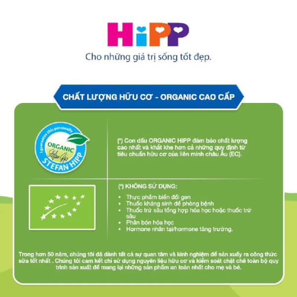Sữa HiPP Organic Combiotic số 3 800g (1-3 tuổi)