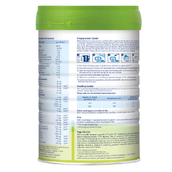 Sữa HiPP Organic Combiotic số 2 800g (6-12 tháng tuổi)