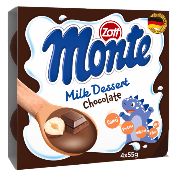 Combo 2 Váng sữa Zott Monte hương Sô cô la 4x55g