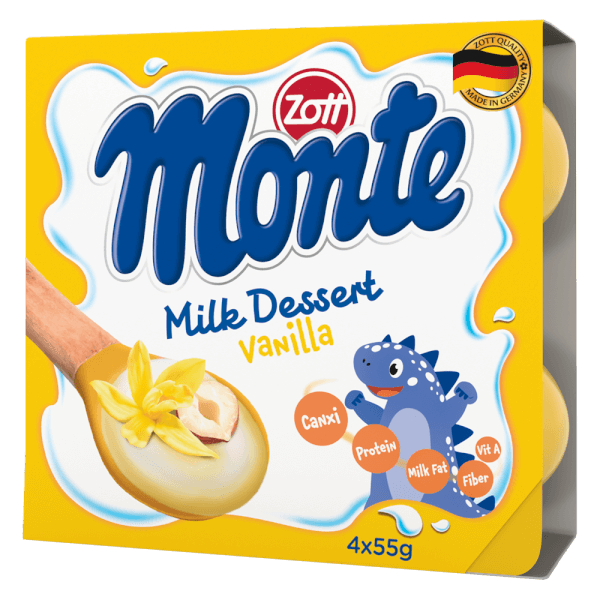 Váng sữa Zott Monte hương Vani 4x55g