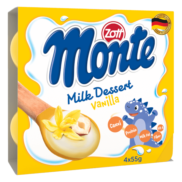 Váng sữa Zott Monte hương Vani 4x55g