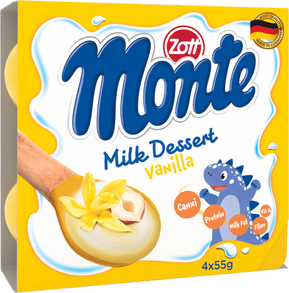 Váng sữa Zott Monte hương Vani 4x55g