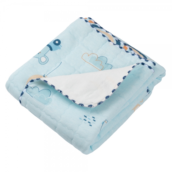 Chăn vải chần bông 3 lớp Animo B2306_MN003 (85x85cm,Xanh)