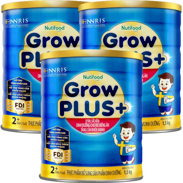 Combo 3 Sữa GrowPLUS+ Xanh 2+ tuổi, 1.5kg