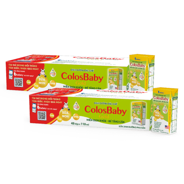 Combo 2 thùng Sữa uống dinh dưỡng Colosbaby 110ml, lốc 4 hộp (trên 1 tuổi)