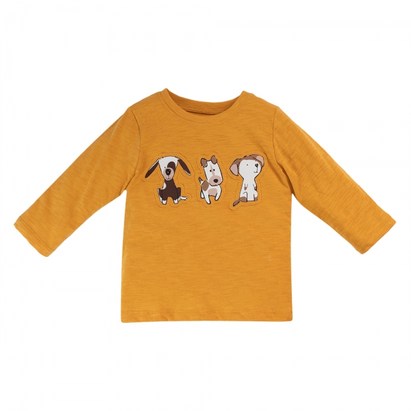 Bộ bé trai dài BST Cún con Animo HN1224010 (9M-6Y,Vàng)