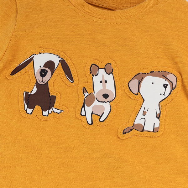 Bộ bé trai dài BST Cún con Animo HN1224010 (9M-6Y,Vàng)