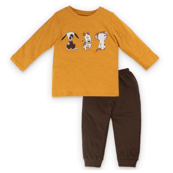 Bộ bé trai dài BST Cún con Animo HN1224010 (9M-6Y,Vàng)