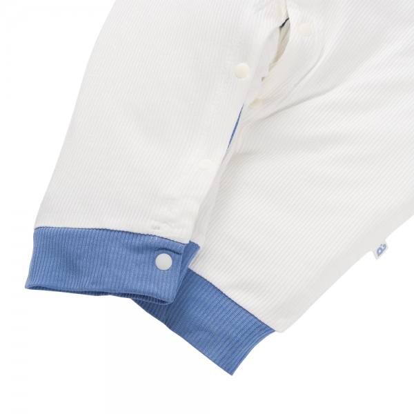 Bodysuit rayon jacquard dài Animo KV1124018 (0-12M,Xanh)