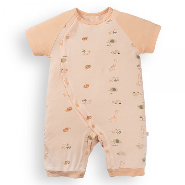 Set 2 Bodysuit kháng khuẩn Modal đùi Animo BMC1024027 (0-12M,Cam)