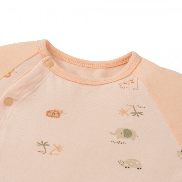 Set 2 Bodysuit kháng khuẩn Modal đùi Animo BMC1024027 (0-12M,Cam)