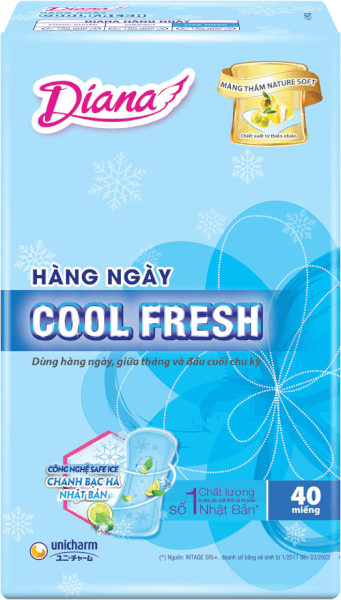 Băng vệ sinh Diana Hàng Ngày Cool Fresh (40 miếng)