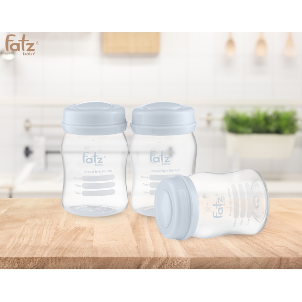 Bộ 3 bình trữ sữa Fatzbaby FB0120NX 150ml (xanh)
