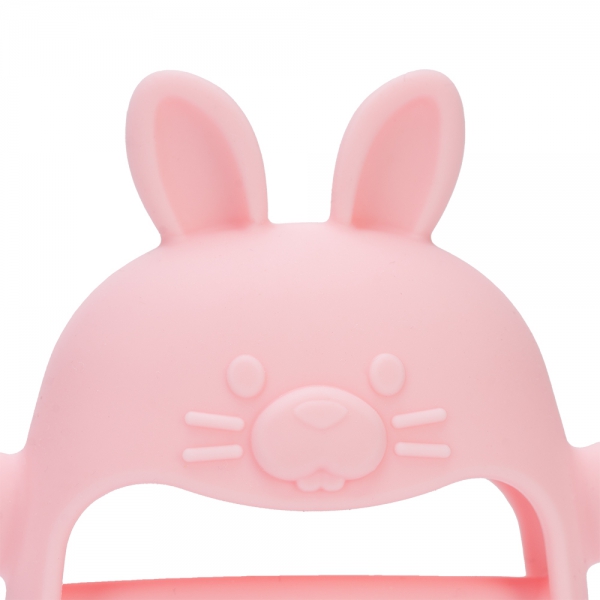 Gặm nướu vòng tay Silicone hình thỏ Animo (Hồng)