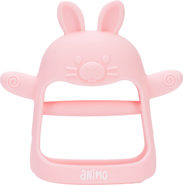 Gặm nướu vòng tay Silicone hình thỏ Animo (Hồng)