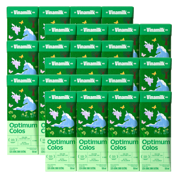 Combo 6 Sữa uống dinh dưỡng Optimum Colos 180ml (Lốc 4 hộp) new