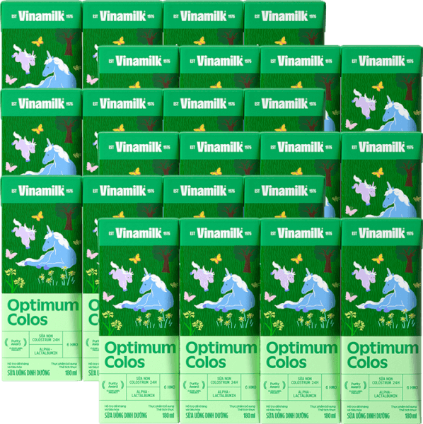 Combo 6 Sữa uống dinh dưỡng Optimum Colos 180ml (Lốc 4 hộp) new