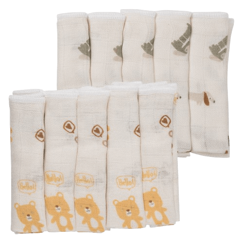 Khăn gạc 100% sợi tre HM9X Animo T2411_PP001 (25x25cm,5 cái)