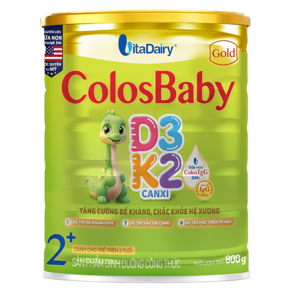 Combo 3 Sản phẩm dinh dưỡng công thức Colosbaby Gold D3K2 2+ 800g - S