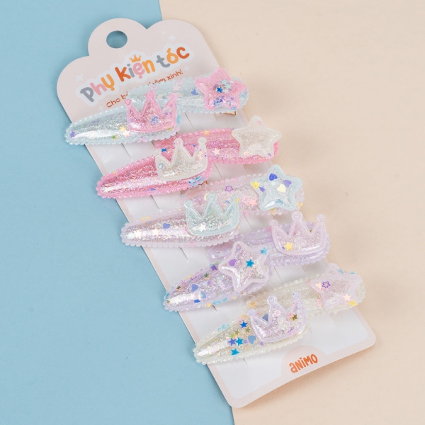 Set kẹp tóc 10 món Animo A2410_MN047 (Nhiều màu)