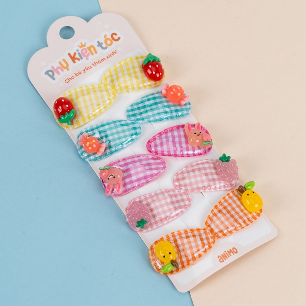 Set kẹp tóc 10 món Animo A2410_MN046 (Nhiều màu)