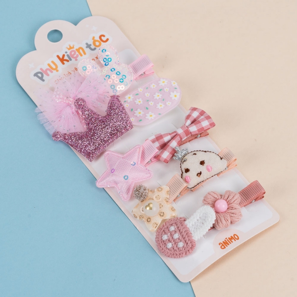 Set kẹp tóc 10 món Animo A2410_MN045 (Nhiều màu)