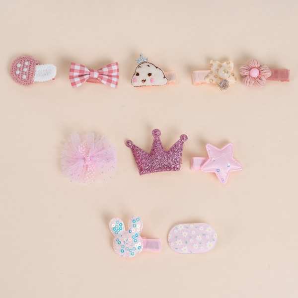 Set kẹp tóc 10 món Animo A2410_MN045 (Nhiều màu)