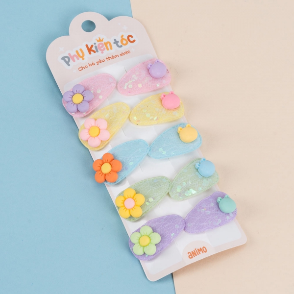 Set kẹp tóc 10 món Animo A2410_MN044 (Nhiều màu)