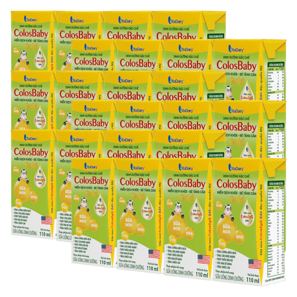 Combo 6 lốc Sữa uống dinh dưỡng Colosbaby 110ml, lốc 4 hộp (trên 1 tuổi)