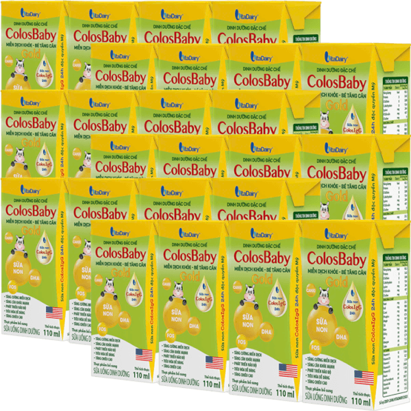 Combo 6 lốc Sữa uống dinh dưỡng Colosbaby 110ml, lốc 4 hộp (trên 1 tuổi)