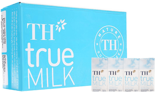 Thùng Sữa tươi tiệt trùng nguyên chất TH true Milk 180ml (lốc 4 hộp)