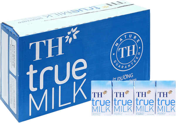 Thùng Sữa tươi tiệt trùng TH true Milk ít đường 110ml (lốc 4 hộp)