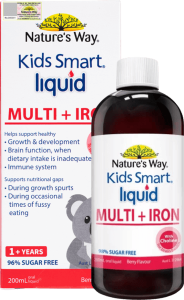 Thực phẩm bảo vệ sức khỏe Nature's Way Kids Smart Multi Iron Liquid