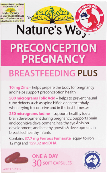 Thực phẩm bảo vệ sức khỏe Nature's Way PreConception Pregnancy Breastfeeding Plus