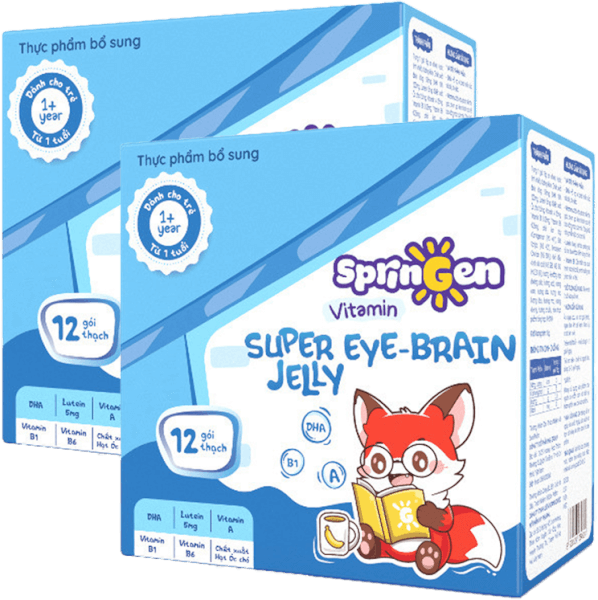 Combo 2 Thực phẩm bổ sung VITAMIN JELLY SPRINGEN SUPER EYE BRAIN