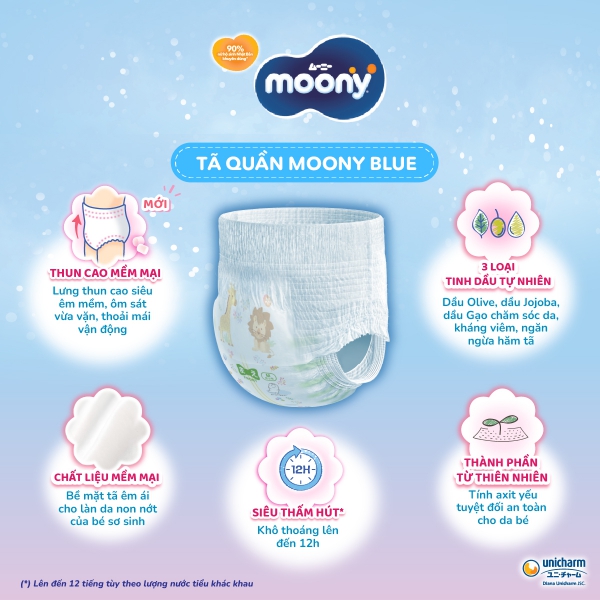Bỉm tã quần Moony bé trai size XXL 26 miếng (13-28kg) (giao bao bì ngẫu nhiên)