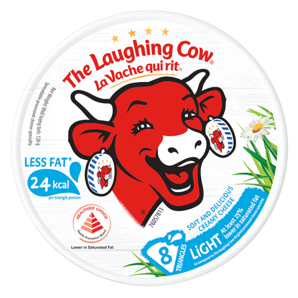 Phô Mai Con Bò Cười Light hộp 8 miếng (120g) (giao mẫu ngẫu nhiên)