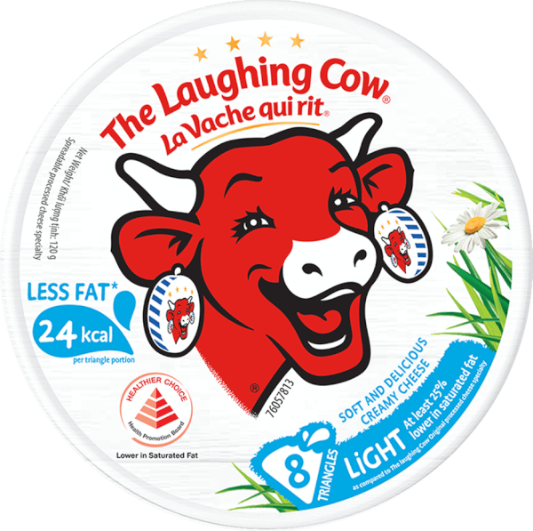 Phô Mai Con Bò Cười Light hộp 8 miếng (120g) (giao mẫu ngẫu nhiên)