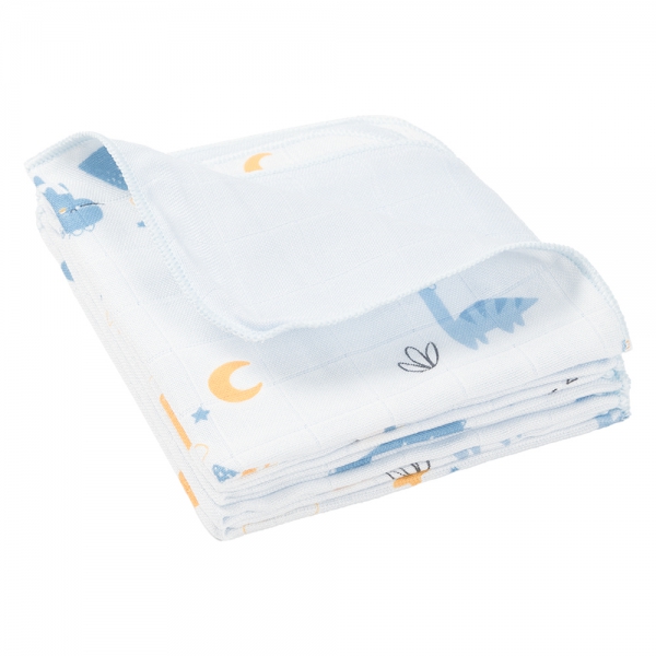 Khăn gạc sợi tre 4 lớp Animo T2304_NBA004 (25x25cm,5 cái) (giao màu ngẫu nhiên)