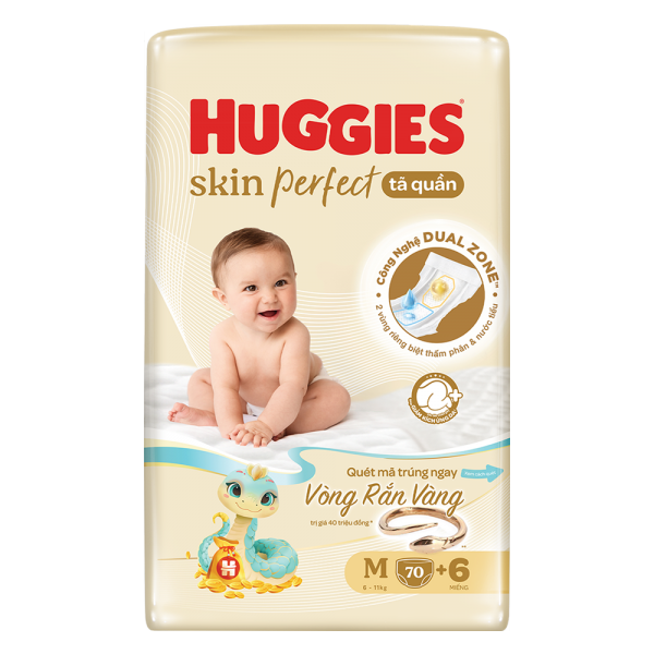 Tã quần Huggies SkinPerfect Pants (M, 6-11kg, 70+6 miếng) (giao bao bì ngẫu nhiên)