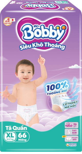 Tã quần Bobby size XL, 66 miếng (giao bao bì ngẫu nhiên)