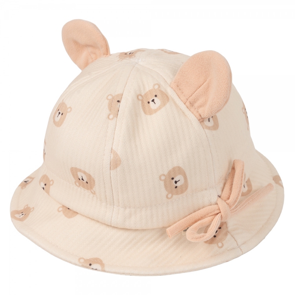 Nón em bé gái vành tròn Animo A2501_JK019 (46cm,Màu be)