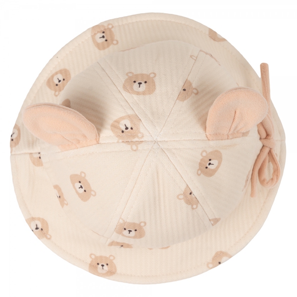 Nón em bé gái vành tròn Animo A2501_JK019 (46cm,Màu be)