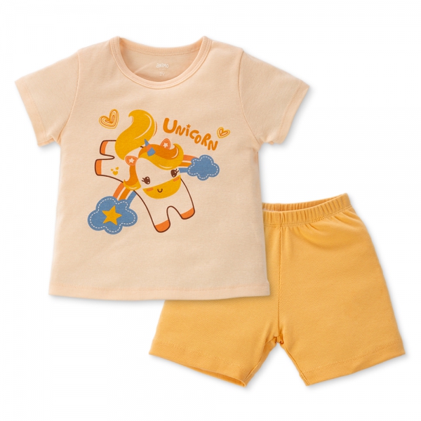 Bộ bé gái lửng Animo Easy LU0325014 (1-4Y,Kem-vàng,TT02)