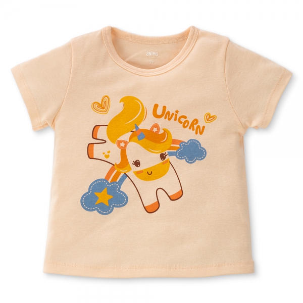 Bộ bé gái lửng Animo Easy LU0325014 (1-4Y,Kem-vàng,TT02)