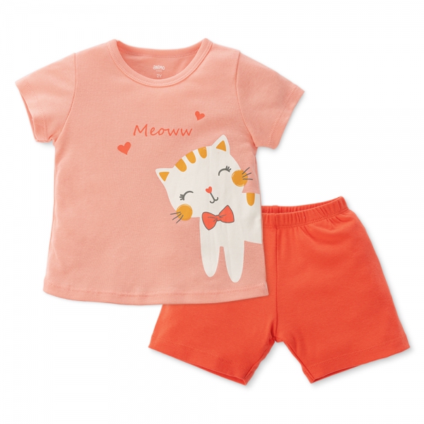 Bộ bé gái lửng Animo Easy LU0325010 (1-4Y,Hồng-hồng đậm,TT02)