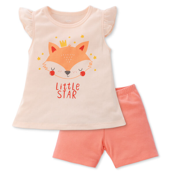 Bộ bé gái lửng Animo Easy LU0225004 (1-4Y,Cam nhạt)