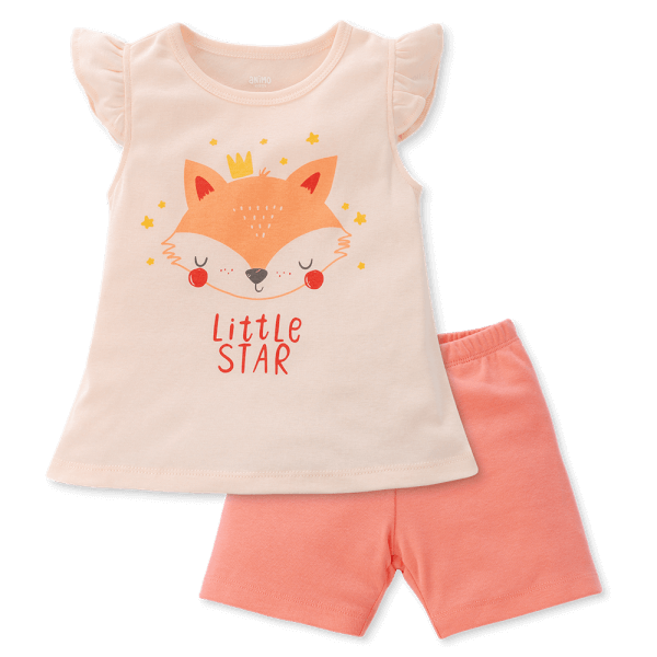 Bộ bé gái lửng Animo Easy LU0225004 (1-4Y,Cam nhạt)