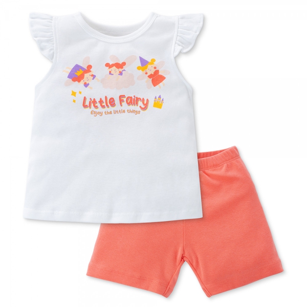 Bộ bé gái lửng Animo Easy LU0225003 (1-4Y,Trắng)